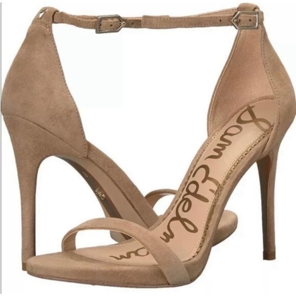 Sam Edelman Shoes - Sam Edelman Ariella Ankle Strap Stiletto Nude Suede size 7